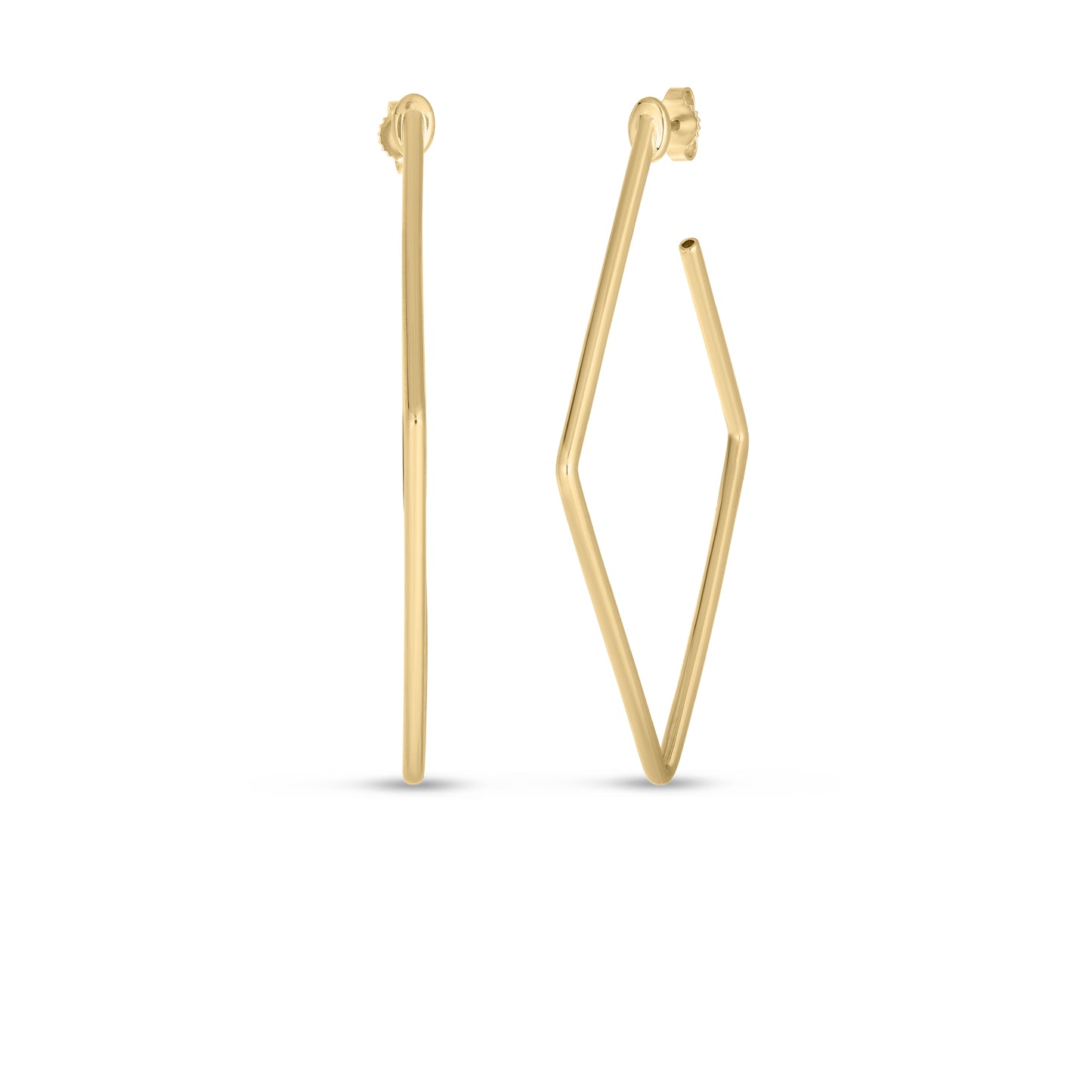 18k Square Hoop Earrings