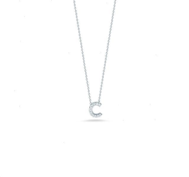 Tiny Treasures Diamond Love Letter "C" in White Gold