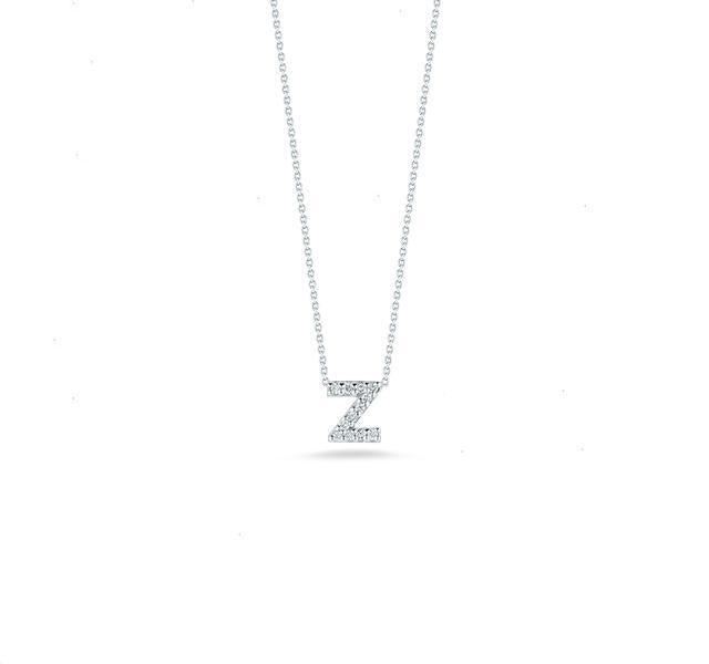 Tiny Treasures Diamond Love Letter "Z" in White Gold