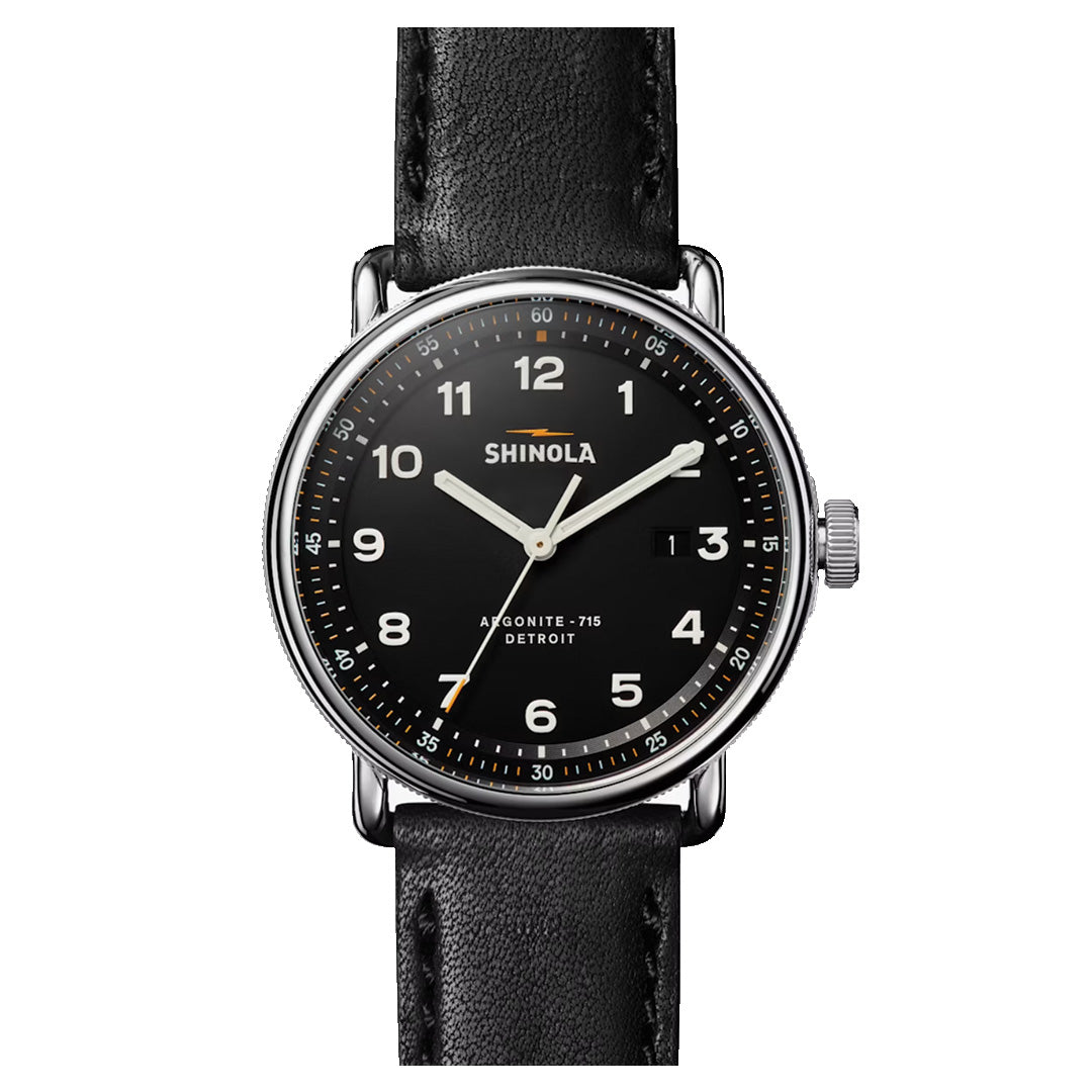 The Canfield Model C56 43mm with Black Leather