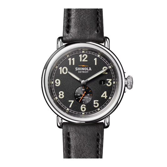 The Runwell Automatic 45mm with Black Leather Strap