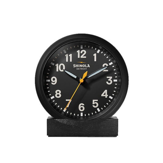 Runwell Black Desk Clock