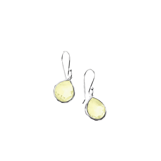 'Rock Candy' Mini Teardrop Lemon Citrine Earrings