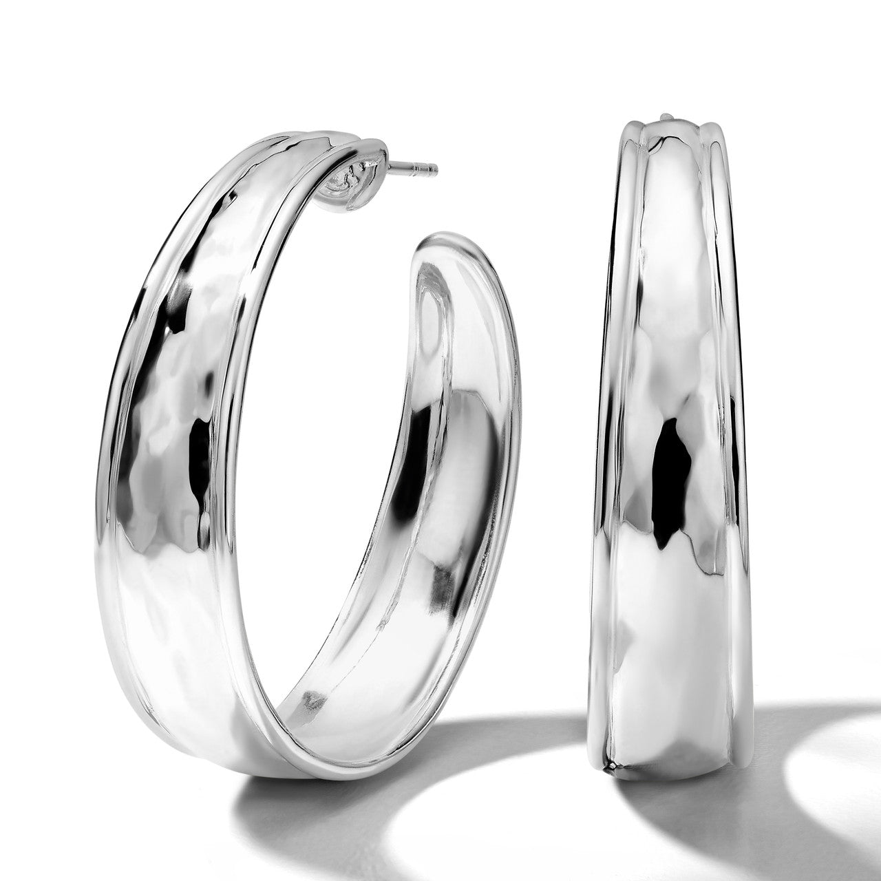 Classico Goddess #3 Hammered Hoop Tapered Earrings