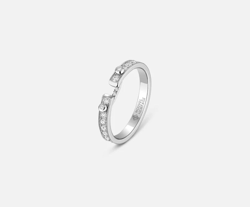 'Tuxedo' Mood Ring with Eternity Beadset Diamonds