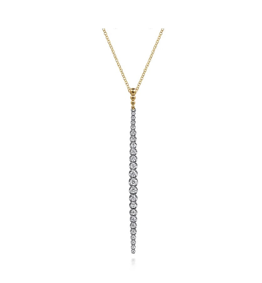 Diamond Bar Pendant Necklace