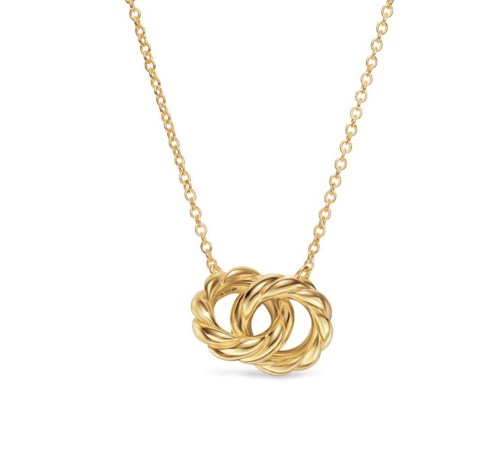 Sculpted Cable Chain Necklace in 18K Yellow Gold, 9mm