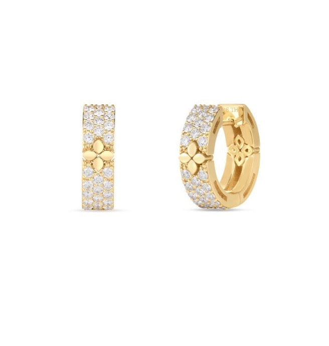 'Love in Verona' Diamond Narrow Hoop Earrings