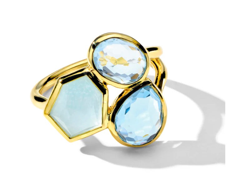 'Rock Candy' Cluster Ring in Yellow Gold