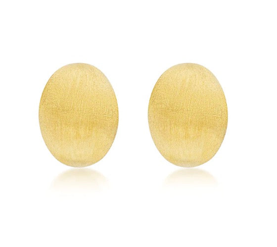 'Muse' Stud Earrings with Hand Engraved Boules