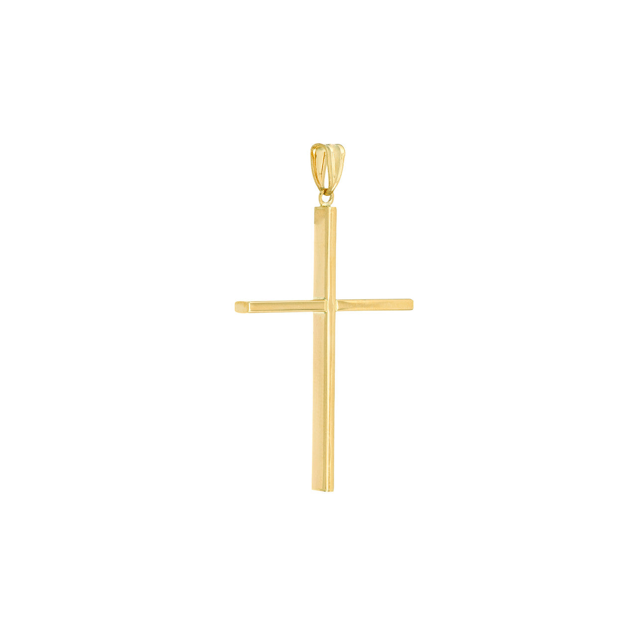 Flat Tube Cross Pendant