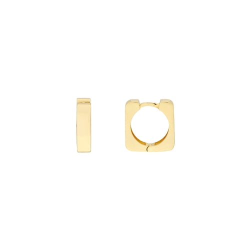 Medium Square Hoop Earring in Yellow Gold