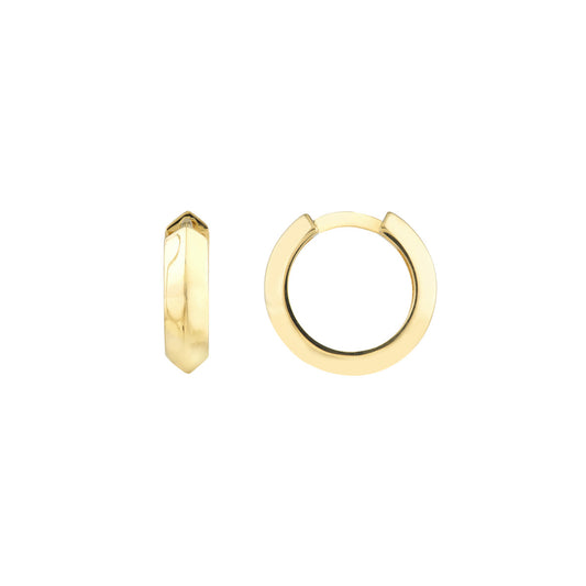 Knife Edge Polished Hoop Earrings