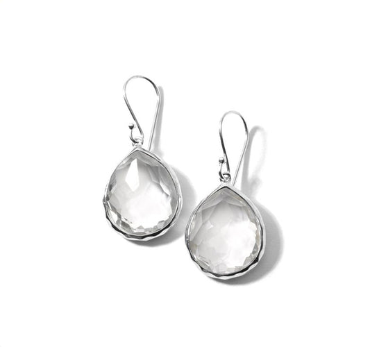 Teardrop Earrings in Clear Quartz