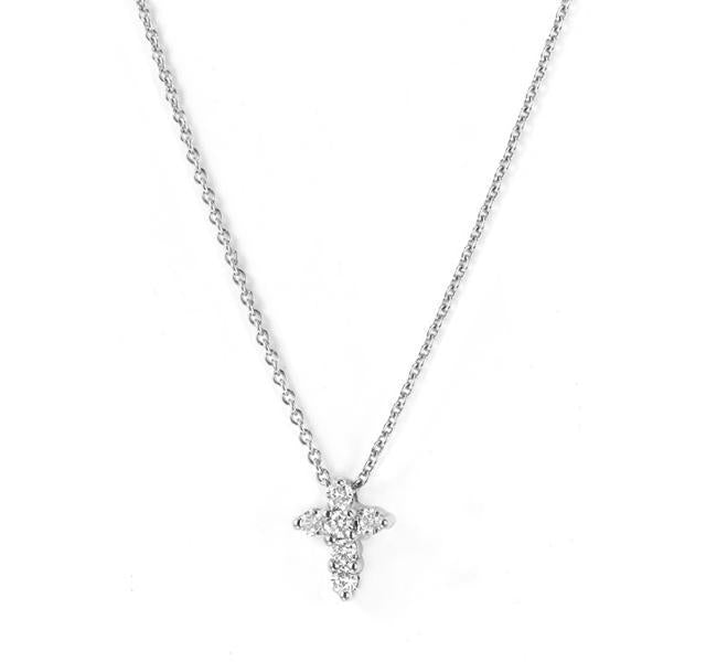 Tiny Treasures Diamond Cross in White Gold