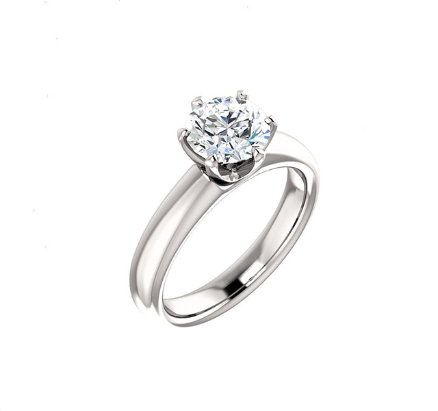 MJ Tried & True high polished solitaire style setting with 3...