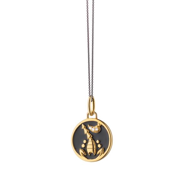 Vermeil Scorpio Horoscope Charm Necklace