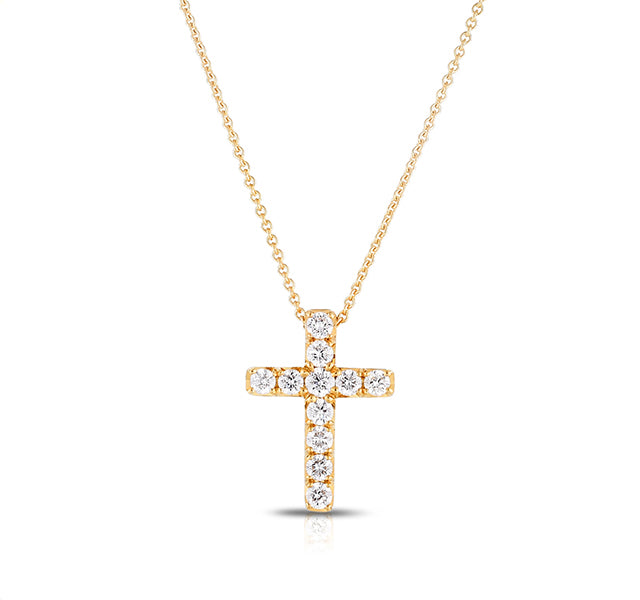 Diamond Cross in Yellow Gold