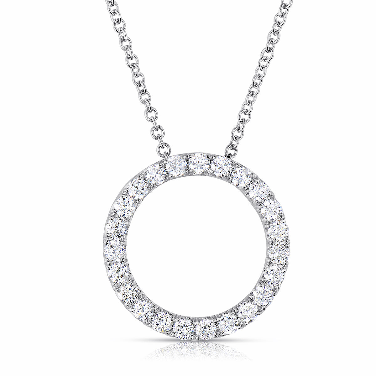 Open Eternity Circle Pendant Necklace