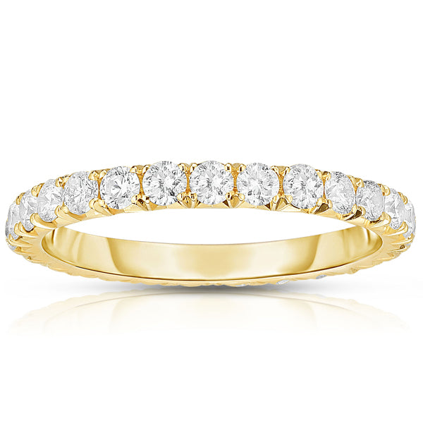 14k Yellow Gold French Cut Eternity Band SZ 4.5