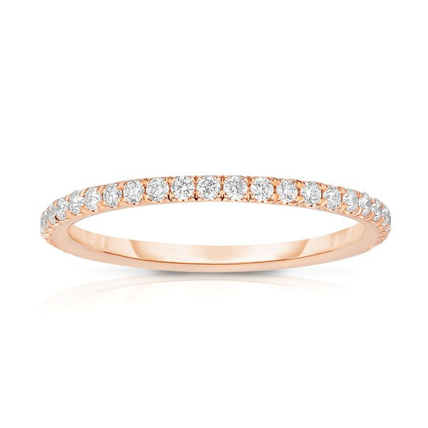 Eternity Split Prong Diamond Band in Rose Gold