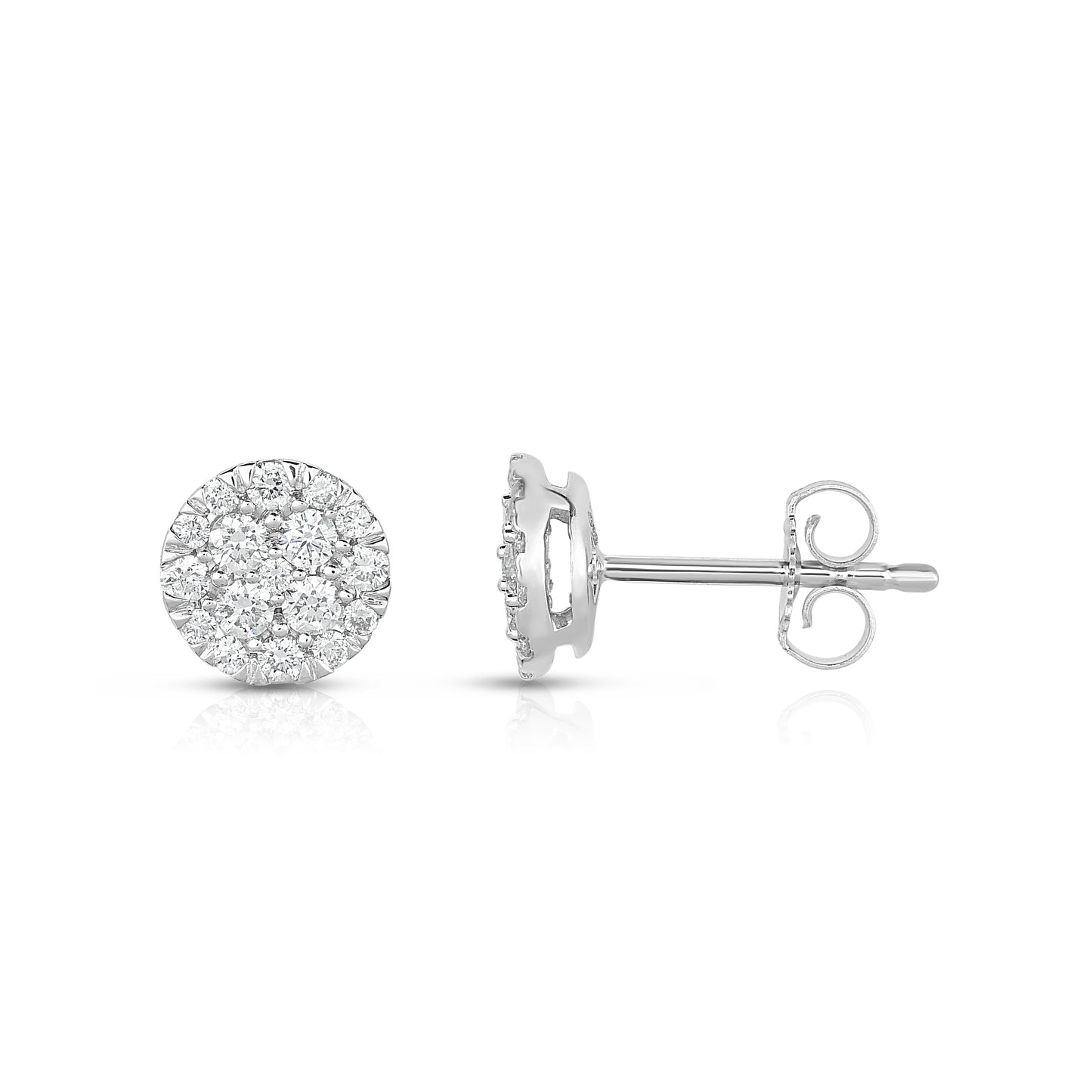 Round Diamond Pave Studs