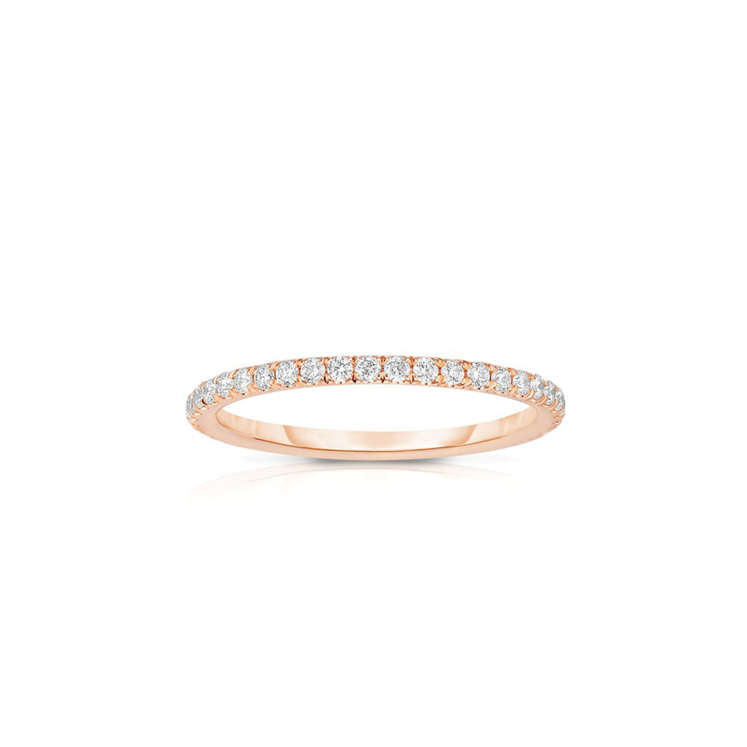 Eternity Split Prong Diamond Band in Rose Gold