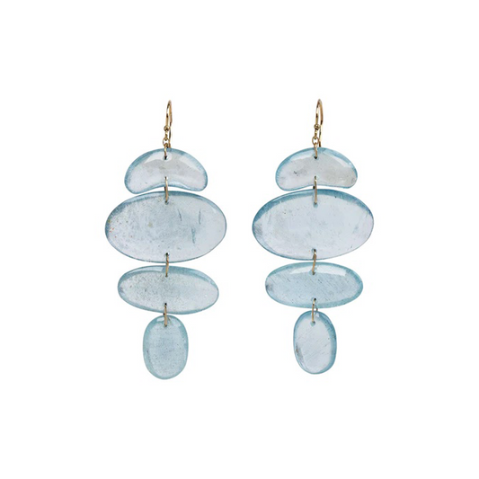 Small Totem II Aquamarine Earrings