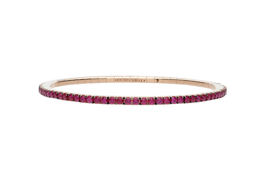 Stretch Tennis Bracelet with Rubies