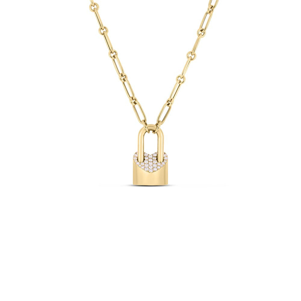 Cialoma Padlock Necklace with Diamonds