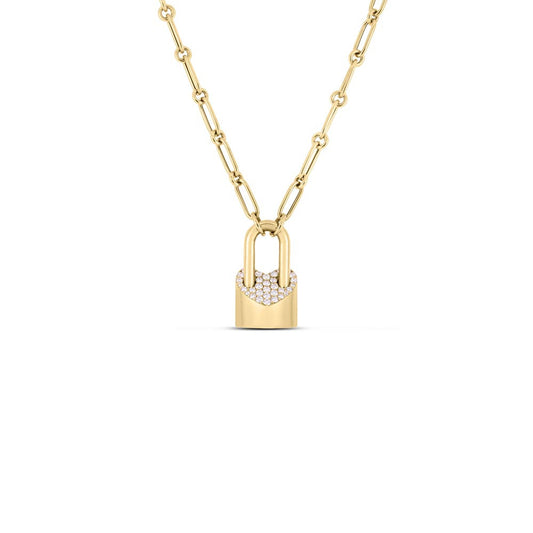 Cialoma Padlock Necklace with Diamonds