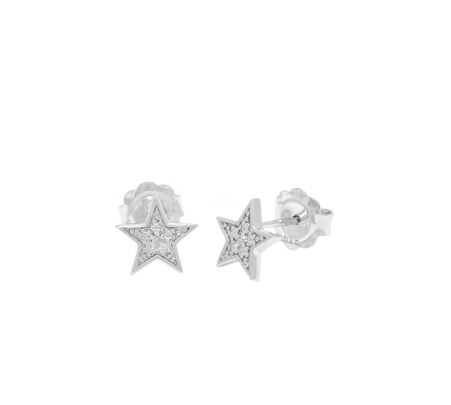 Pave Diamond Star Studs