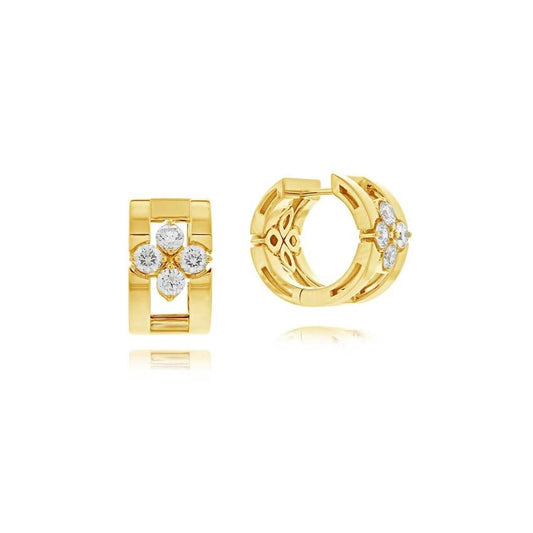 Love in Verona Huggie Hoops in Yellow Gold