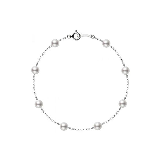 Akoya Cultured Pearl Station Bracelet