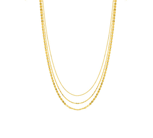 Gold Triple Strand Necklace