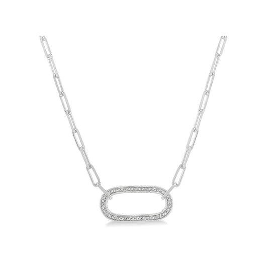 Paperclip Necklace with Large Center Link