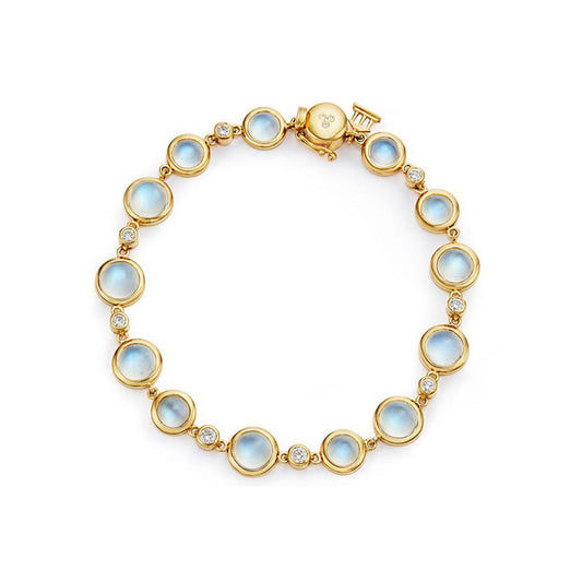 Full Moon Bracelet with Blue Moonstones