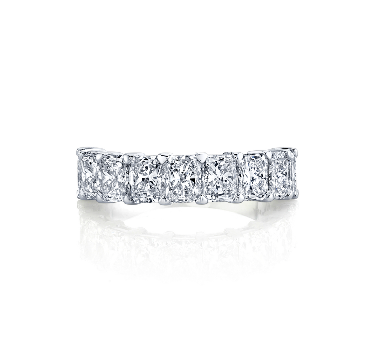 Radiant Cut Diamonds 1/2 Way Band