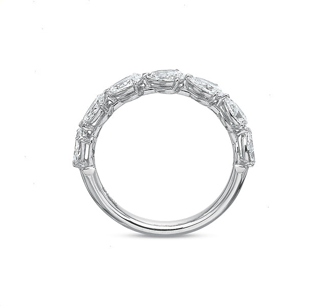 Horizontal Pear Shaped Diamond Band