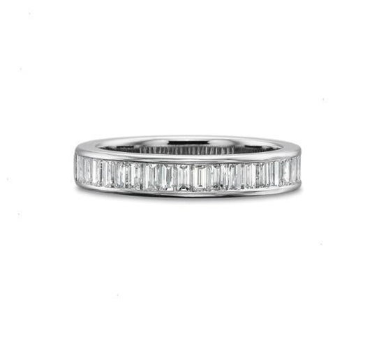 Platinum Diamond Baguette Band 1.00ct