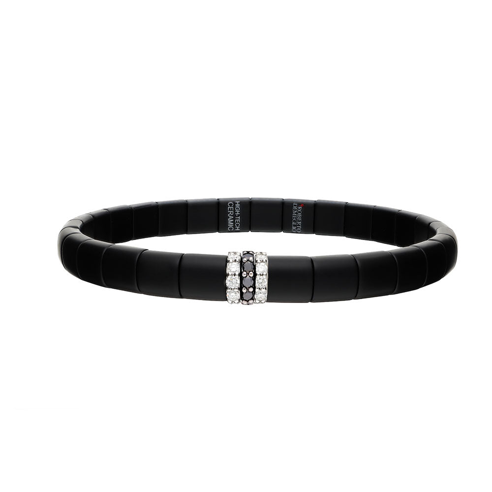 Pura Matte Black Ceramic Stretch Bracelet