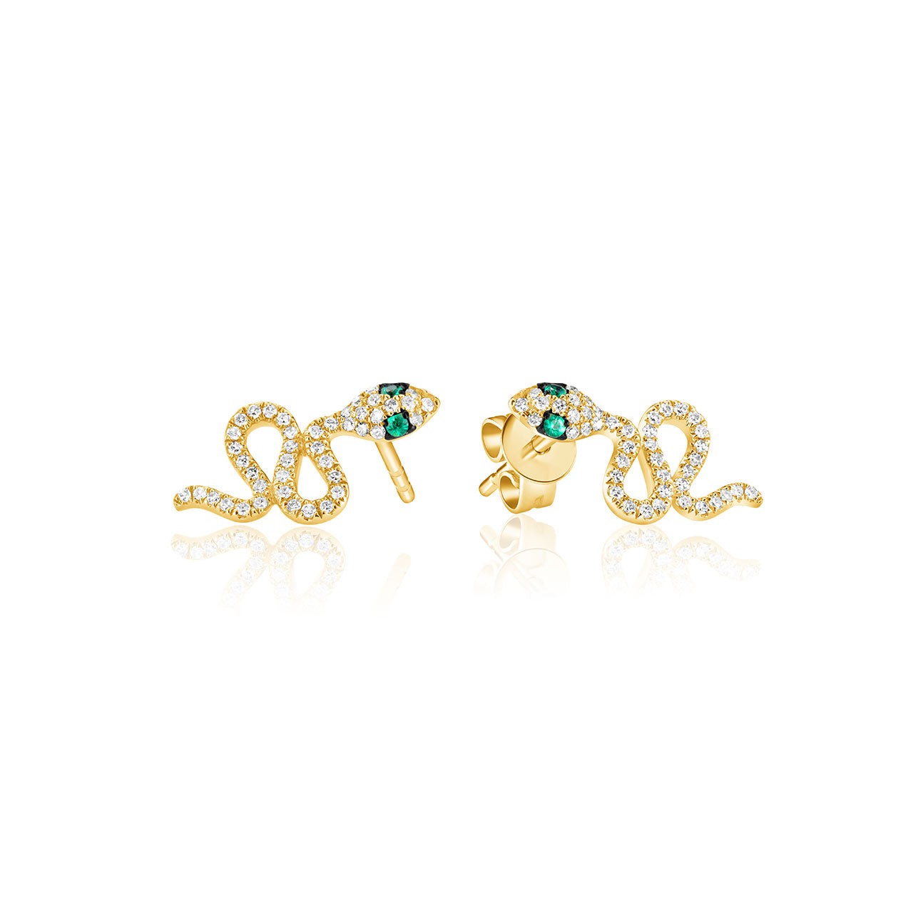 Pave Snake Stud Earrings