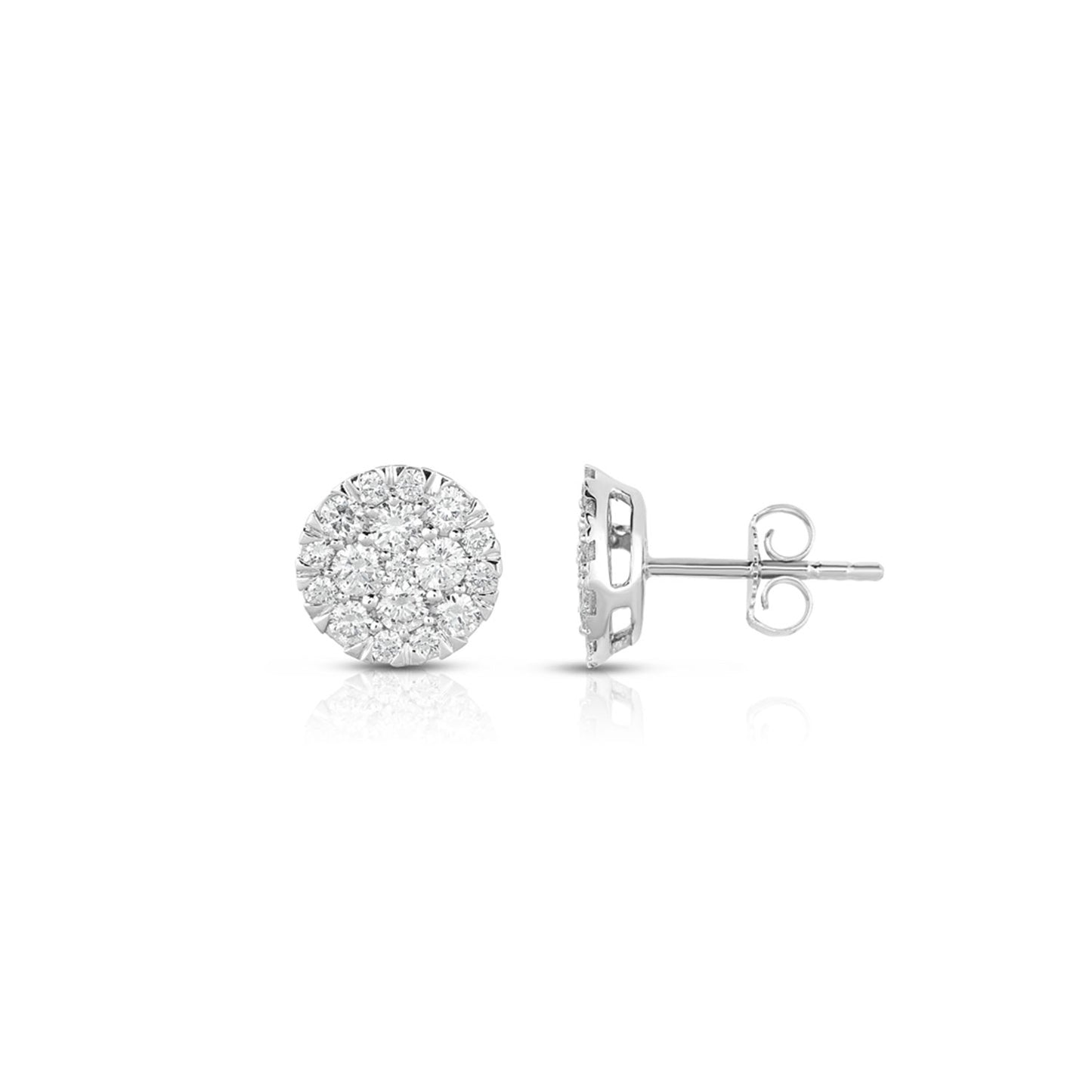 Pave Disc Diamond Studs