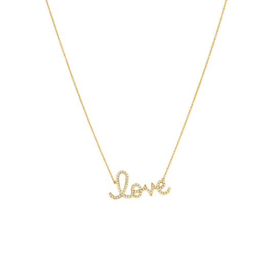 Love Script Necklace