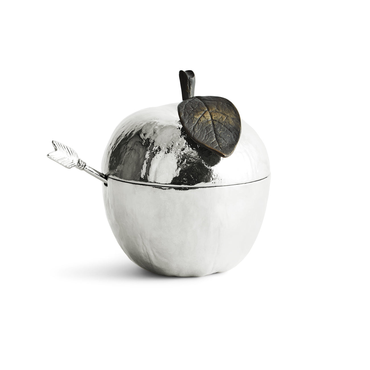 Nickelplate Apple Honey Pot with Spoon